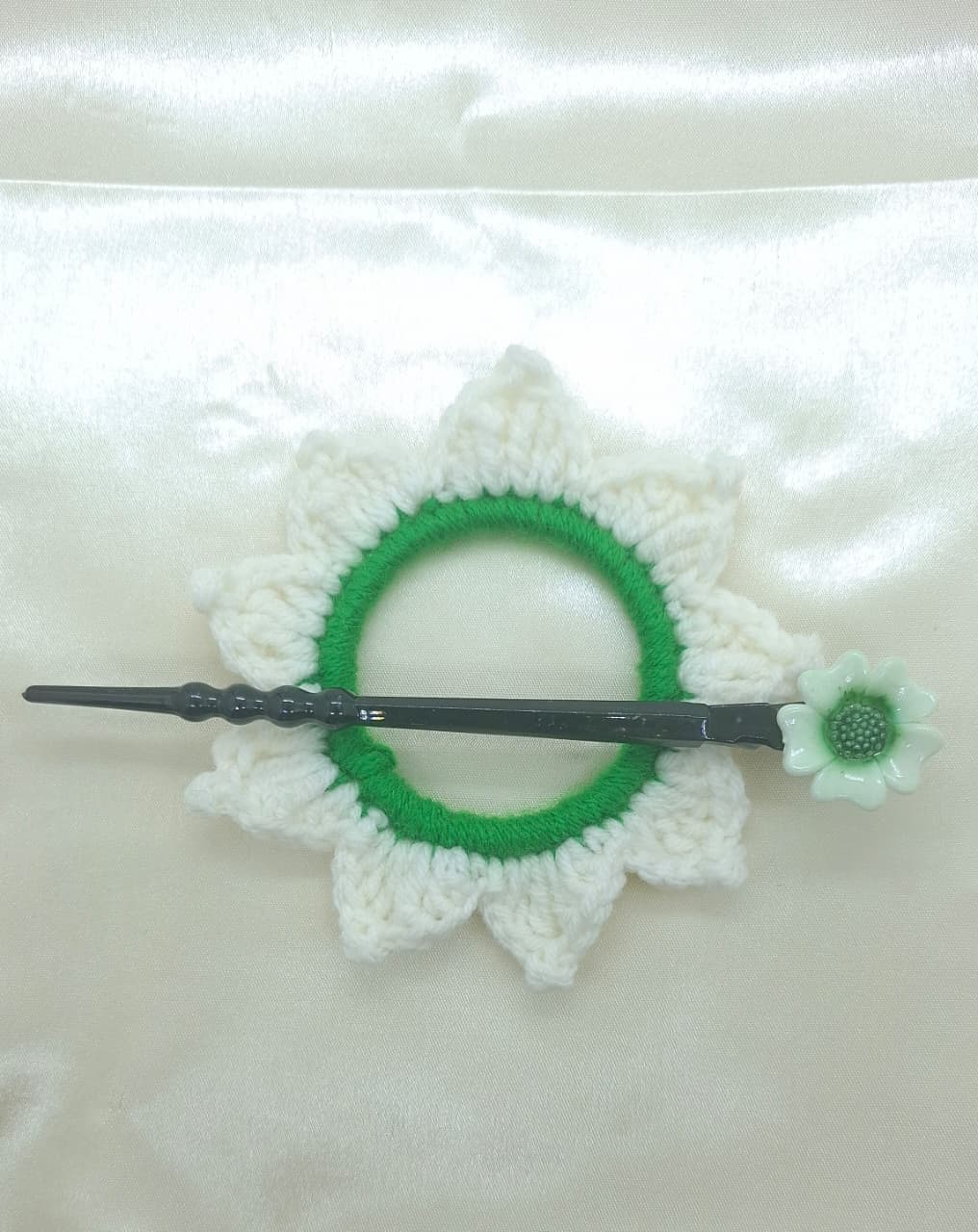 Crochet Hair Bun Pin